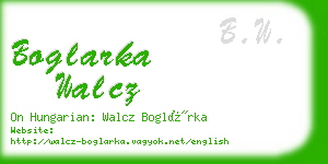 boglarka walcz business card